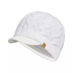 NWOT White adidas knit beanie